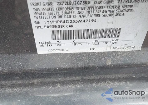 2005 Mazda Mazda6 S Sport from USA, damaged, VIN 1YVHP84D255M42194